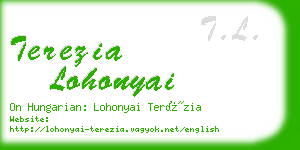 terezia lohonyai business card